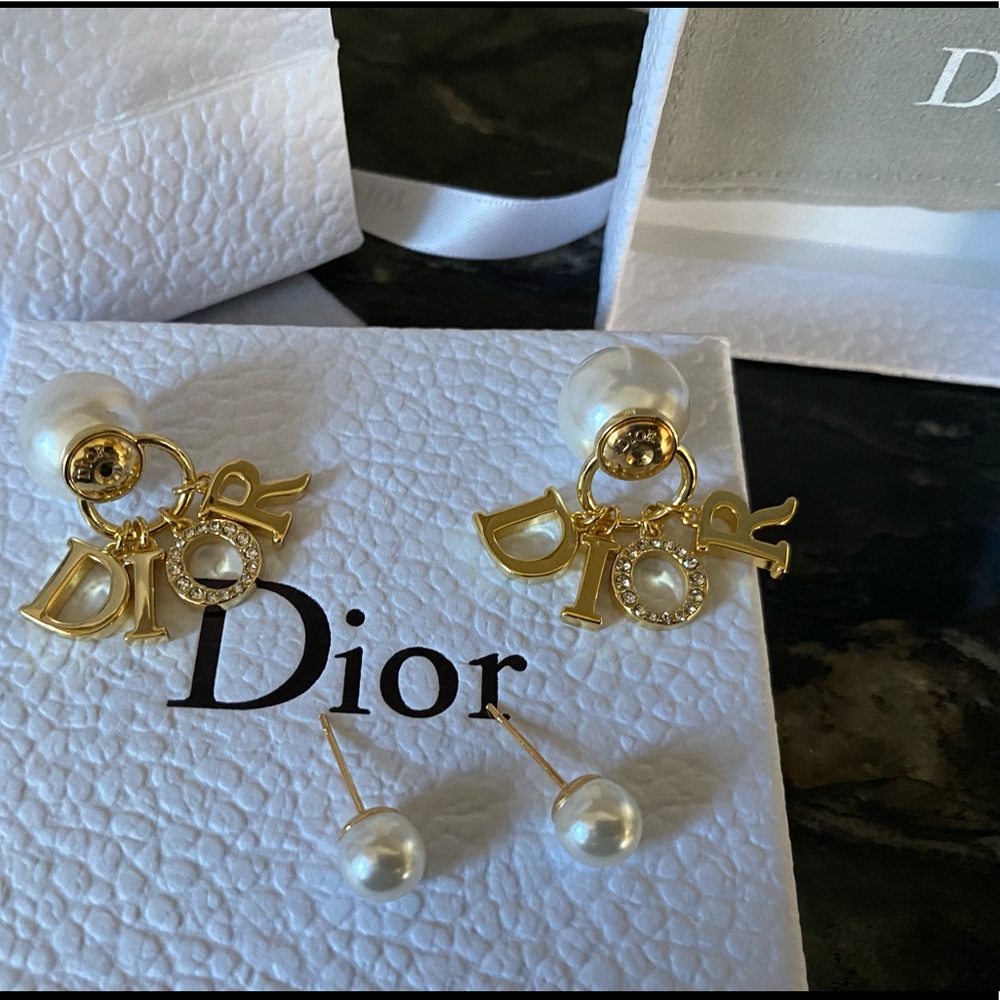 Dior Pearl Dangling Earrings